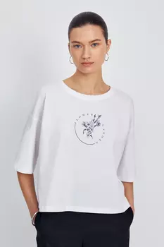 Оверсайз футболка с принтом