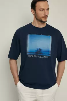 Оверсайз футболка с принтом