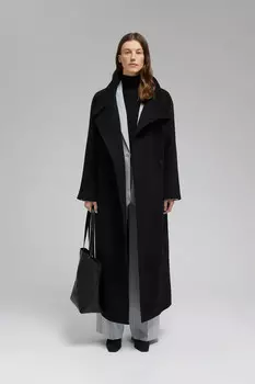 Пальто из шерсти и шелка