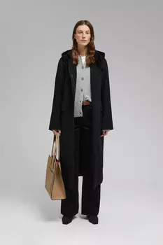 Пальто из шерсти и шелка