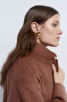 Пальто oversize силуэта с шерстью