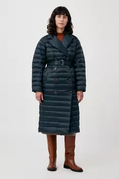 Пальто с натуральным пухом А-силуэта