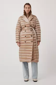 Пальто с натуральным пухом А-силуэта