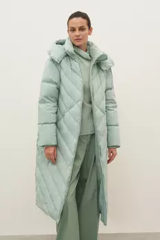 Пальто с утиным пухом силуэта трапеция