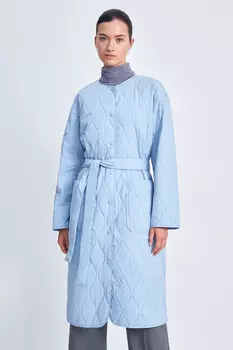 Пальто свободного силуэта с поясом