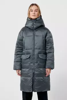 Пальто утепленное прямого силуэта