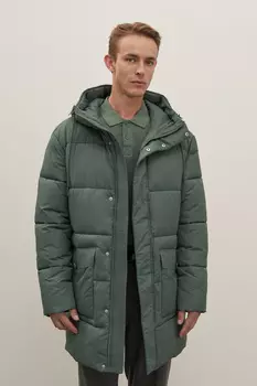 Пальто утепленное с капюшоном