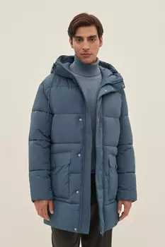 Пальто утепленное с капюшоном