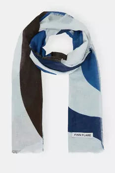 Палантин из изо льна и хлопка с принтом