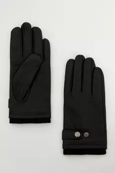 Перчатки из натуральной кожи и шерсти