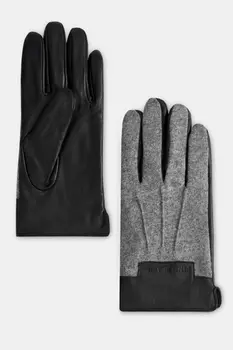 Перчатки из натуральной кожи и шерсти