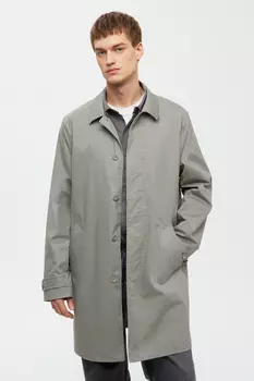 Плащ из хлопка прямого кроя