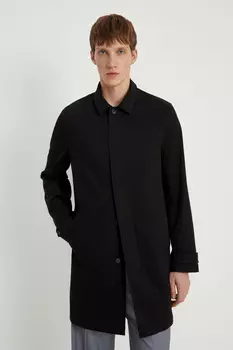 Плащ из хлопка прямого кроя