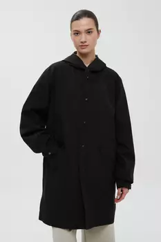 Плащ с капюшоном прямого кроя