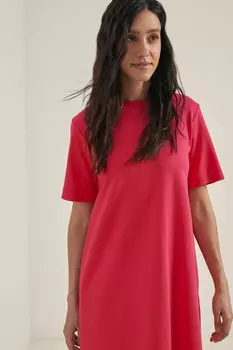 Платье А-силуэта из трикотажного интерлока