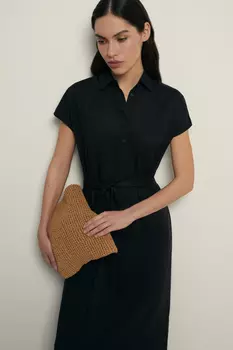 Платье без рукавов из тенселя