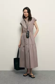 Платье из хлопка с воланом