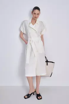 Платье изо льна с поясом