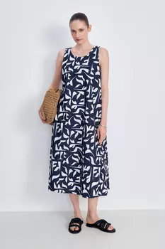Платье макси из хлопка