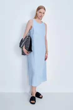 Платье макси прямого кроя