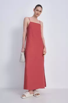 Платье макси прямого кроя