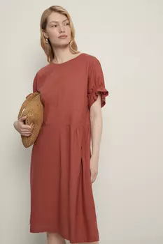 Платье миди изо льна