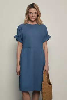 Платье миди изо льна