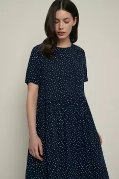 Платье миди с коротким рукавом