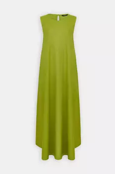 Платье миди с округлым вырезом