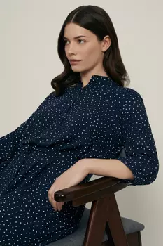 Платье миди силуэта трапеция с поясом