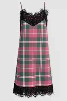 Платье на бретелях в клетку