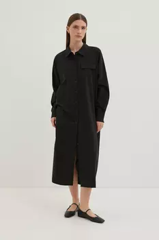 Платье прямого кроя с хлопком