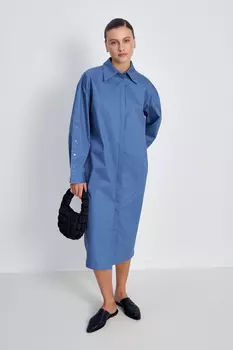 Платье-рубашка миди