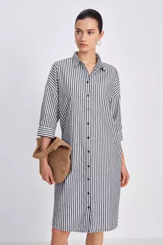 Платье-рубашка женское из хлопка