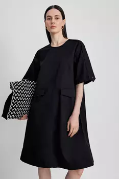 Платье с карманами из хлопка