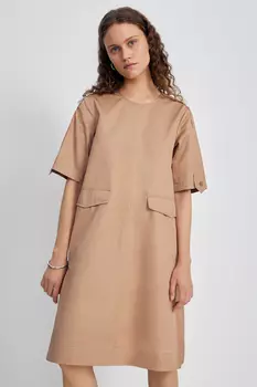 Платье с карманами из хлопка