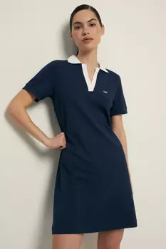 Платье с контрастным воротником