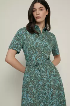 Платье с коротким рукавом и принтом