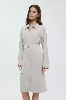 Платье с нагрудными карманами и поясом