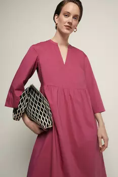 Платье свободного силуэта с добавлением хлопка