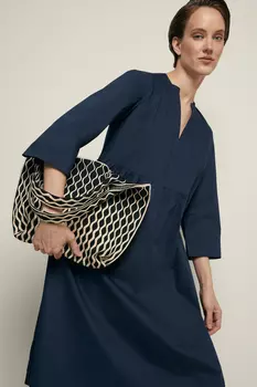 Платье свободного силуэта с добавлением хлопка