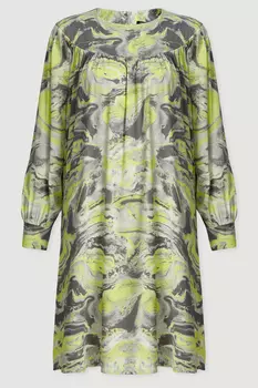 Платье свободного силуэта с принтом