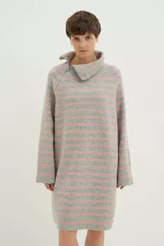 Платье свободного силуэта с шерстью