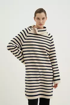 Платье свободного силуэта с шерстью