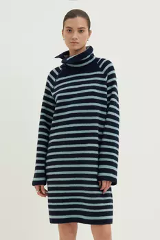 Платье свободного силуэта с шерстью