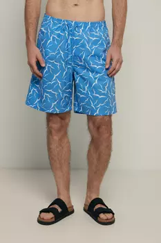 Плавательные шорты на резинке с принтом