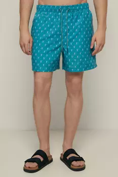 Плавательные шорты на резинке с принтом