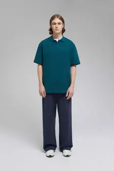 Поло из хлопка пике с коротким рукавом