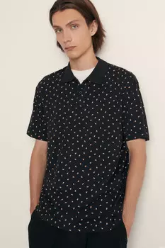 Поло из хлопка свободного силуэта