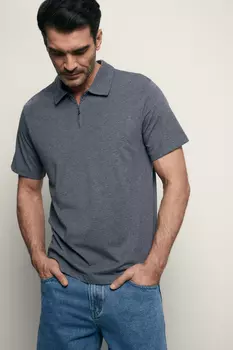 Поло на молнии прямого силуэта